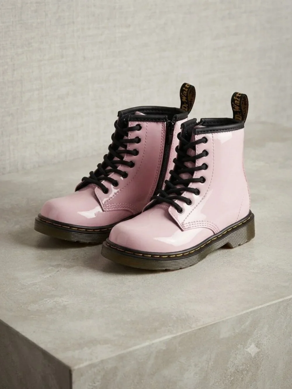 Dr. Martens 1460 Pink Patent Leather Toddler Boots Size 8